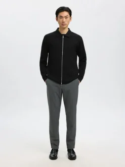 SLMEMANUEL SOFT FULL ZIP SWEAT NOOS black