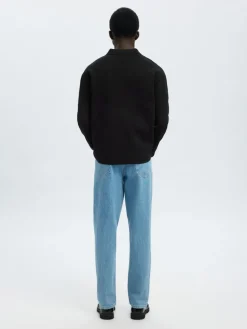 SLMMIKE LIGHT POLO CARDIGAN NOOS black