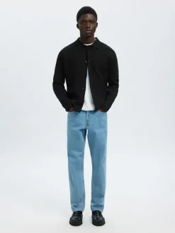 SLMMIKE LIGHT POLO CARDIGAN NOOS black