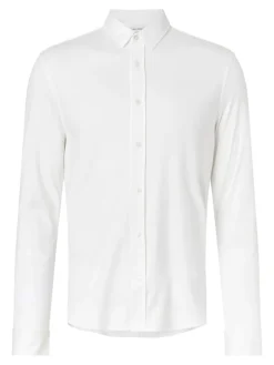 SMOOTH COTTON POCKET SLIM SHIRT bright white