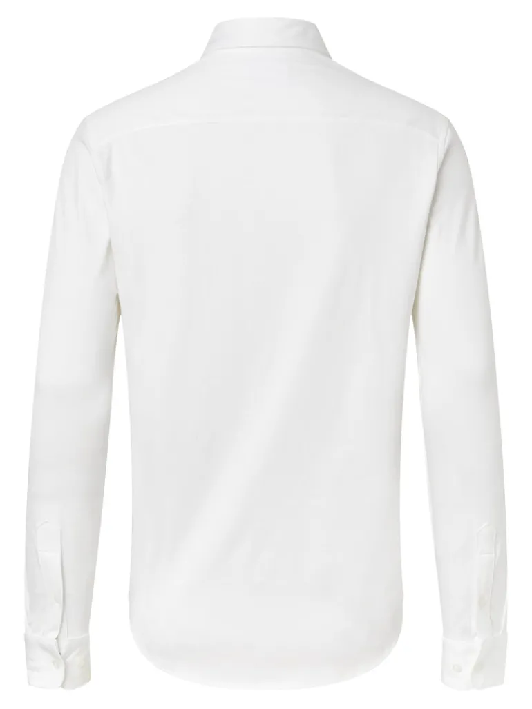 SMOOTH COTTON POCKET SLIM SHIRT bright white