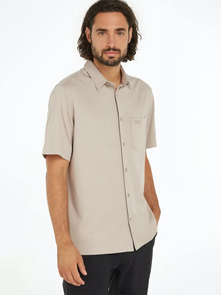 SMOOTH COTTON POCKET S/S SHIRT atmosphere