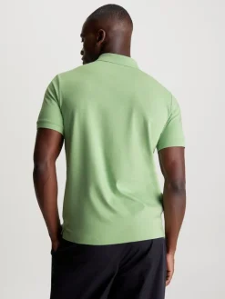 SMOOTH COTTON SLIM POLO quiet green