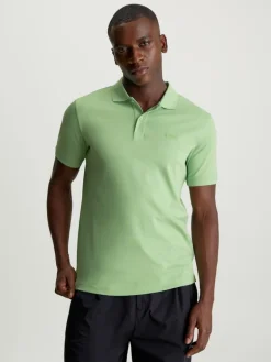 SMOOTH COTTON SLIM POLO quiet green