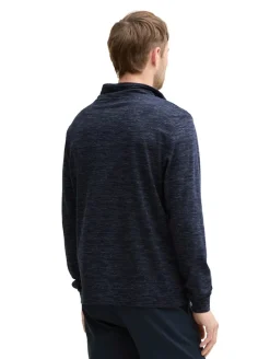 Snood Langarmshirt mit Brusttasche sky captain blue stripy inject