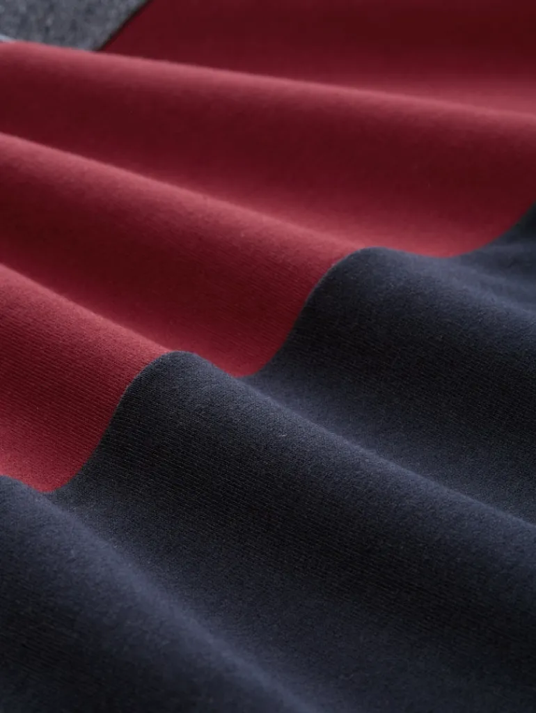 Snood Sweatshirt mit Colour Blocking cabarnet bordeaux red