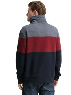 Snood Sweatshirt mit Colour Blocking cabarnet bordeaux red