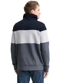 Snood Sweatshirt mit Colour Blocking navy grindle structure