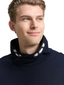 Snood Sweatshirt mit Colour Blocking navy grindle structure