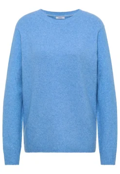 Softer Pullover in Unifarbe fountain blue melange