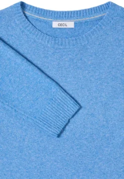 Softer Pullover in Unifarbe fountain blue melange