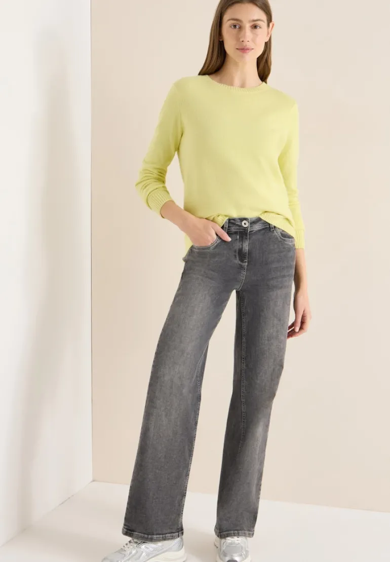 Softer Pullover in Unifarbe iced yellow