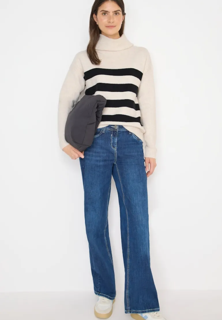 Softer Rollkragenpullover light greige melange