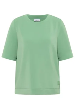 Softes Cupro Touch T-Shirt fennel green
