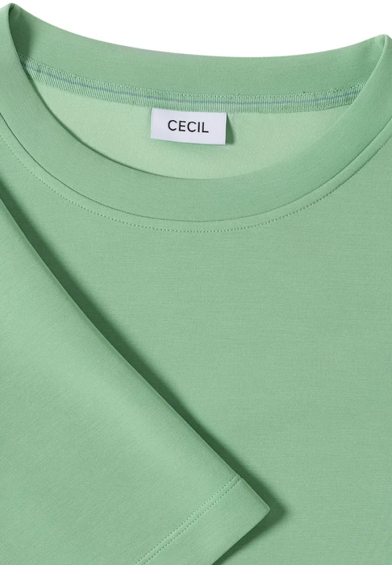 Softes Cupro Touch T-Shirt fennel green