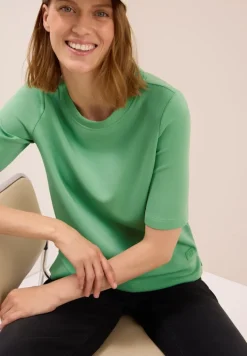 Softes Cupro Touch T-Shirt fennel green
