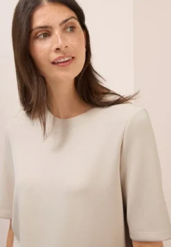 Softes Cupro Touch T-Shirt oat milk beige