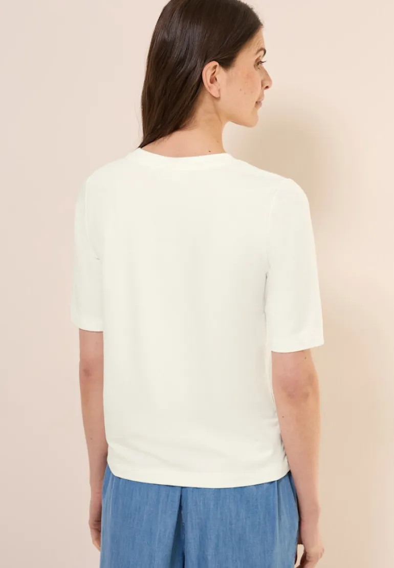 Softes Shirt mit Folienprint vanilla white