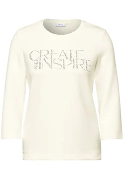 Softes Shirt mit Wording vanilla white