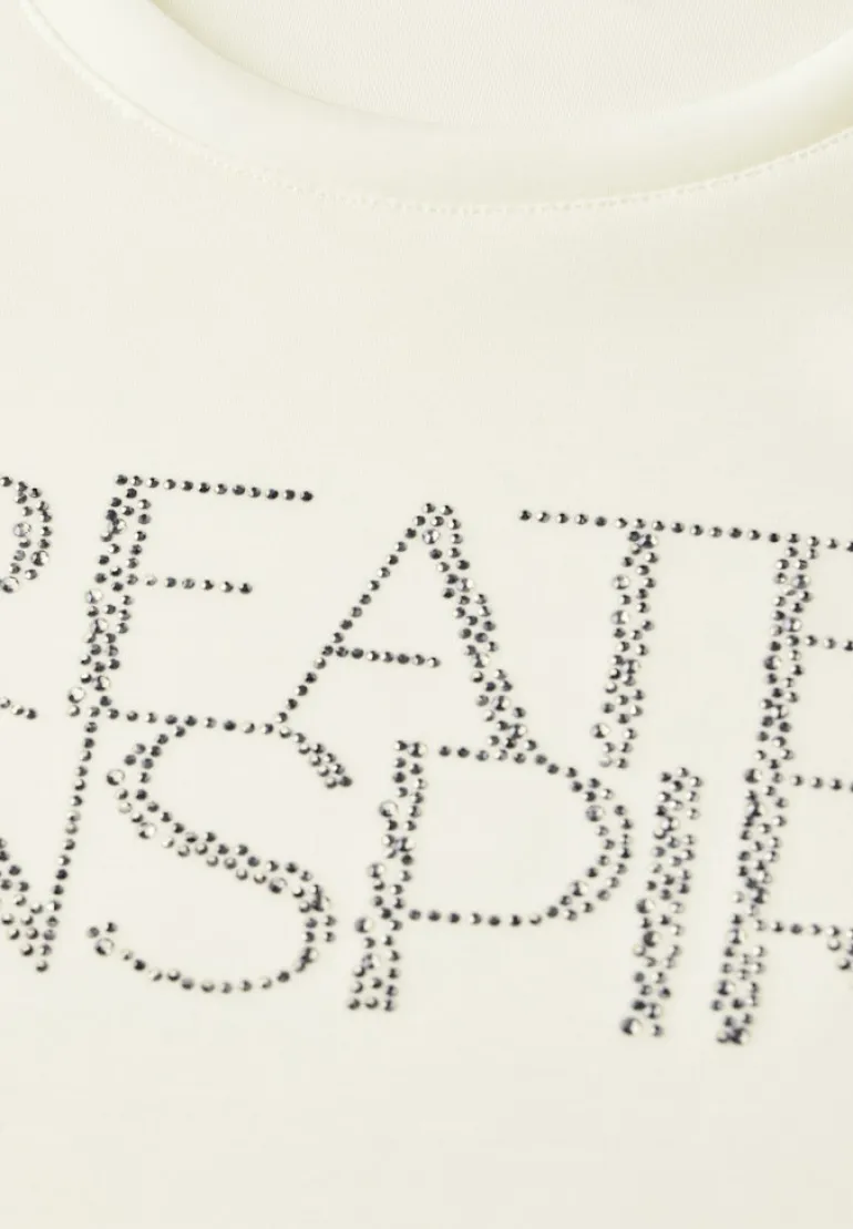 Softes Shirt mit Wording vanilla white
