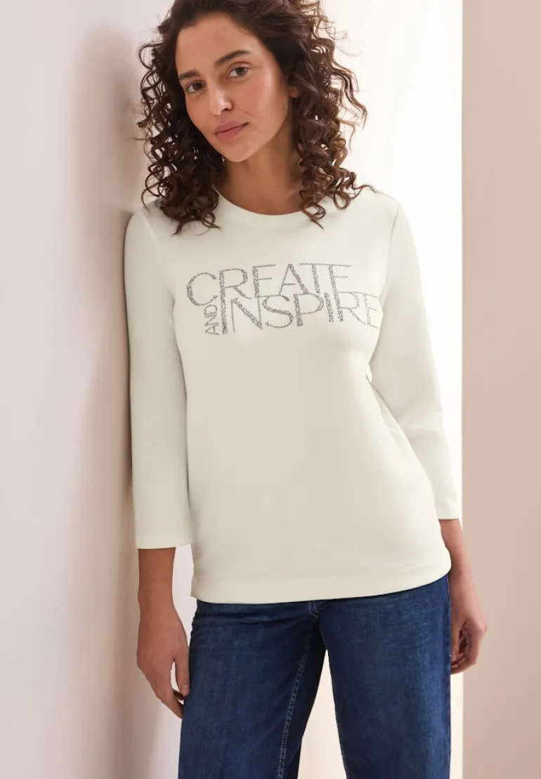 Softes Shirt mit Wording vanilla white