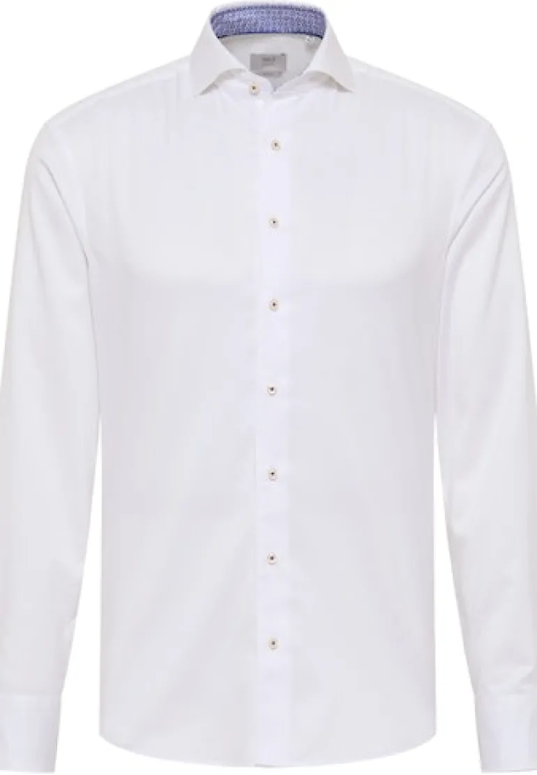 Soft Luxury Shirt Twill Langarm off-white