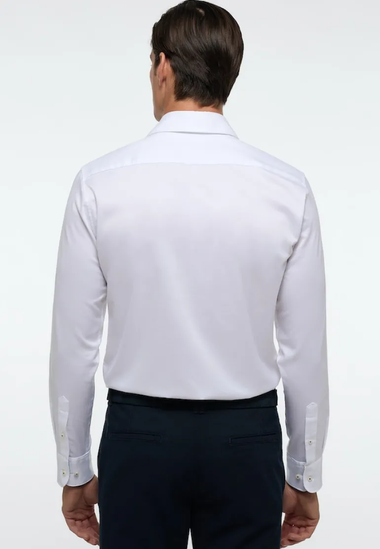 Soft Luxury Shirt Twill Langarm off-white