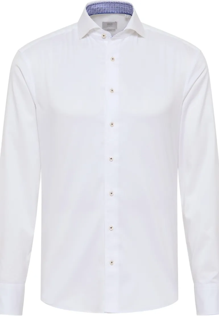 Soft Luxury Shirt Twill Langarm off-white