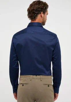 Soft Luxury Shirt Twill Langarm navy