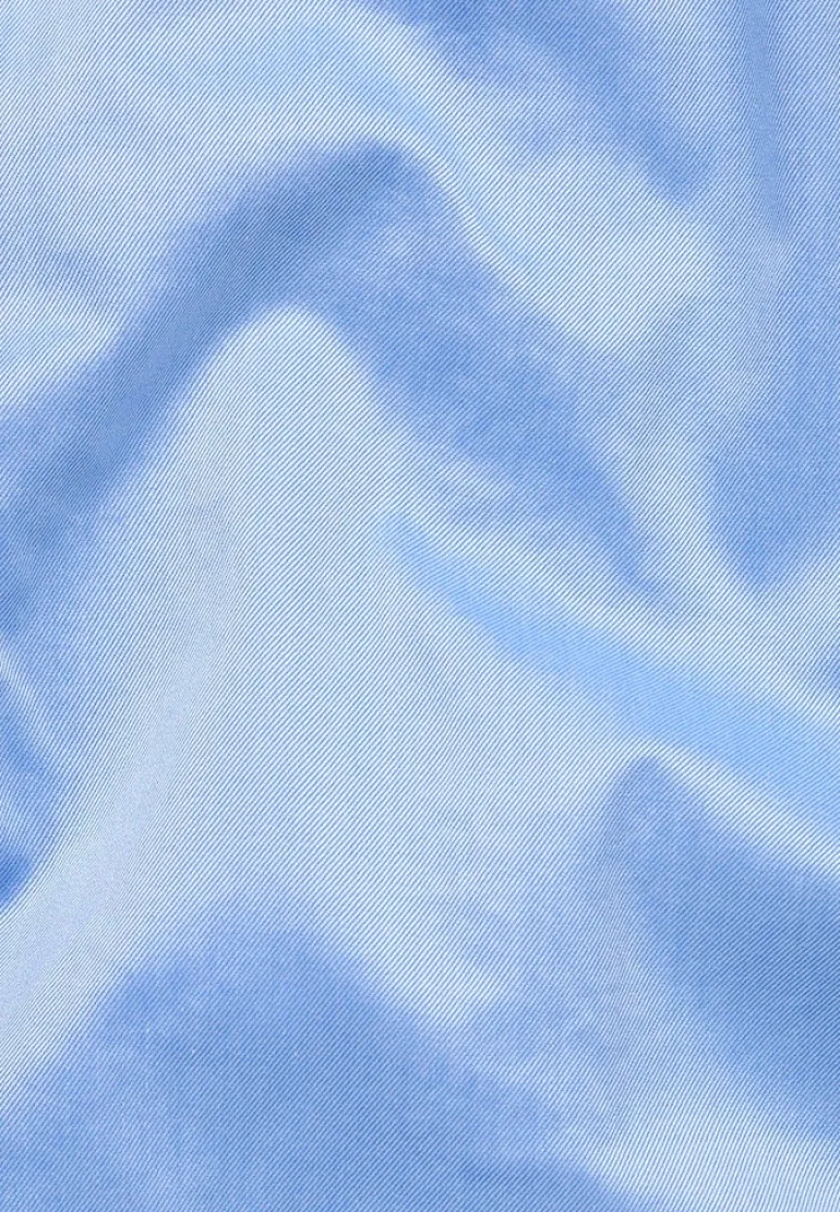Soft Luxury Shirt Twill Langarm mittelblau