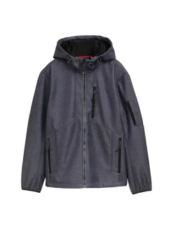 Softshell Jacke mit Kapuze blue softshell melange