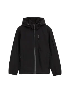 Softshell Jacke mit Kapuze black