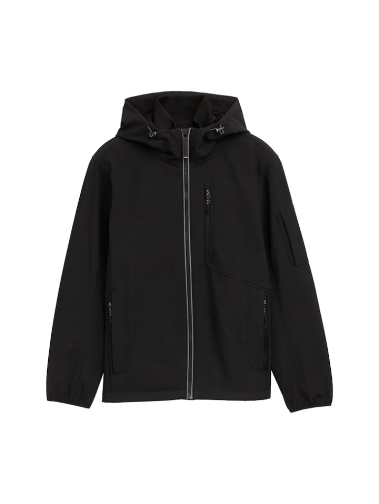 Softshell Jacke mit Kapuze black