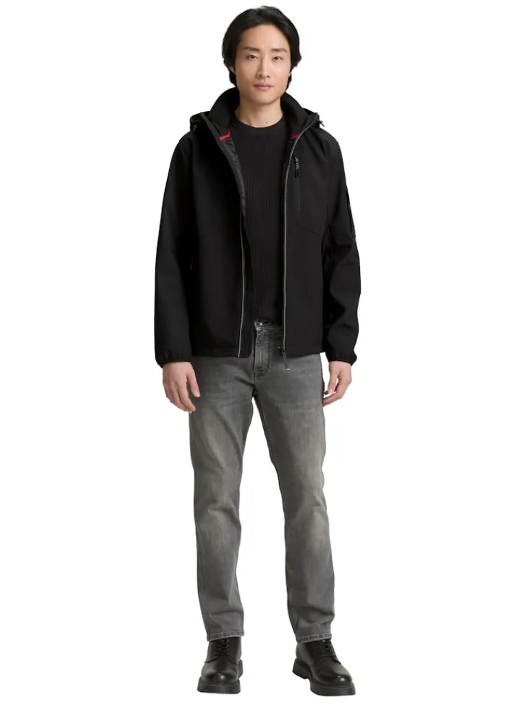 Softshell Jacke mit Kapuze black