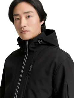 Softshell Jacke mit Kapuze black