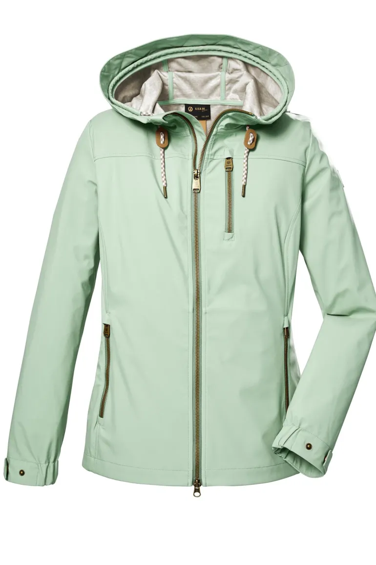 Softshelljacke mit Kapuze 00785- hellmint