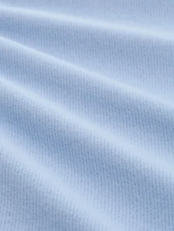 Soft-Touch Sweatshirt mit Knopf-Details mid blue melange