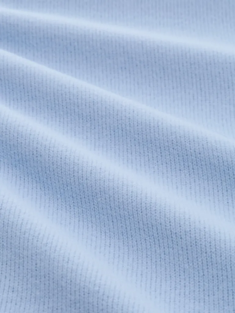 Soft-Touch Sweatshirt mit Knopf-Details mid blue melange