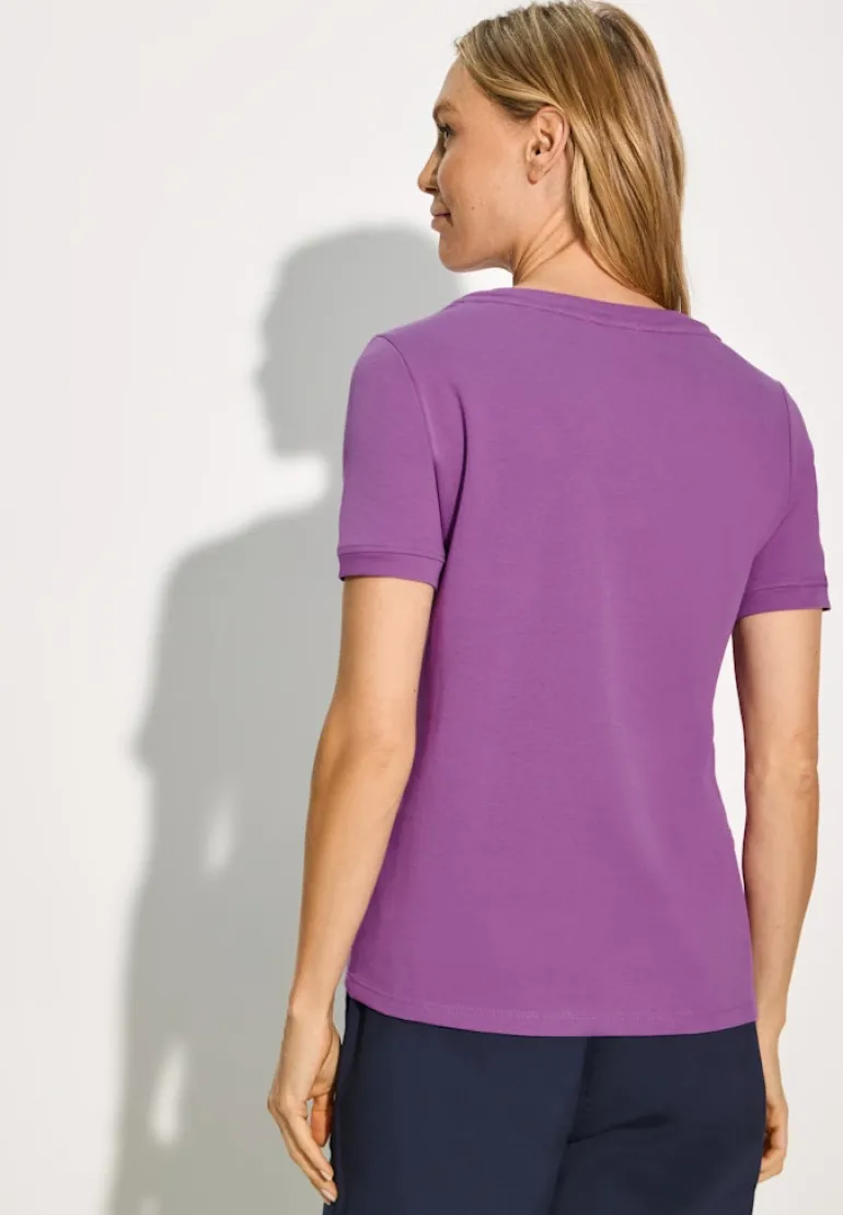 Sportives Shirt mit Wording iced violet