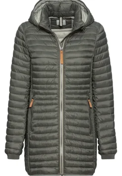 Steppjacke aus recyceltem Polyamid khaki