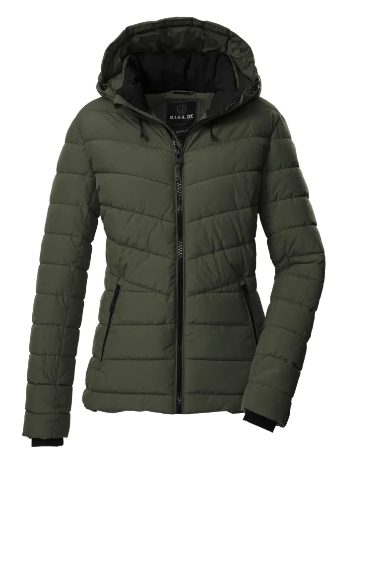 Steppjacke mit abzippbarer Kapuze 00733 oliv