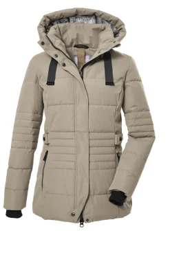 Steppjacke mit abzippbarer Kapuze 00161-hellbeige1