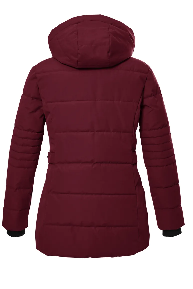 Steppjacke mit abzippbarer Kapuze 00405- tiefrot