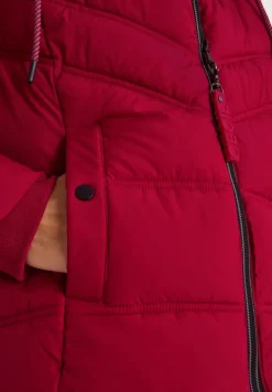 Steppjacke mit Kapuze beaujolais red
