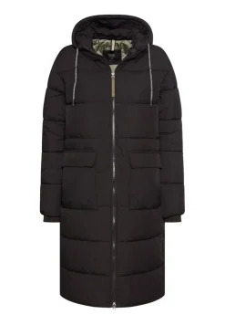 Steppmantel mit Kapuze black