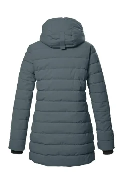 Steppparka mit Kapuze 00824 blaugrau