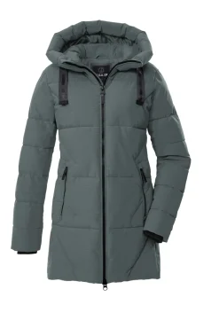 Steppparka mit Kapuze 00697 dunkelaqua