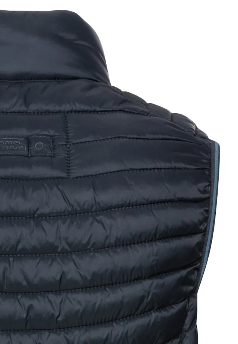 Steppweste aus recyceltem Polyamid navy