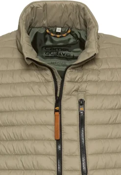Steppweste aus recyceltem Polyamid khaki