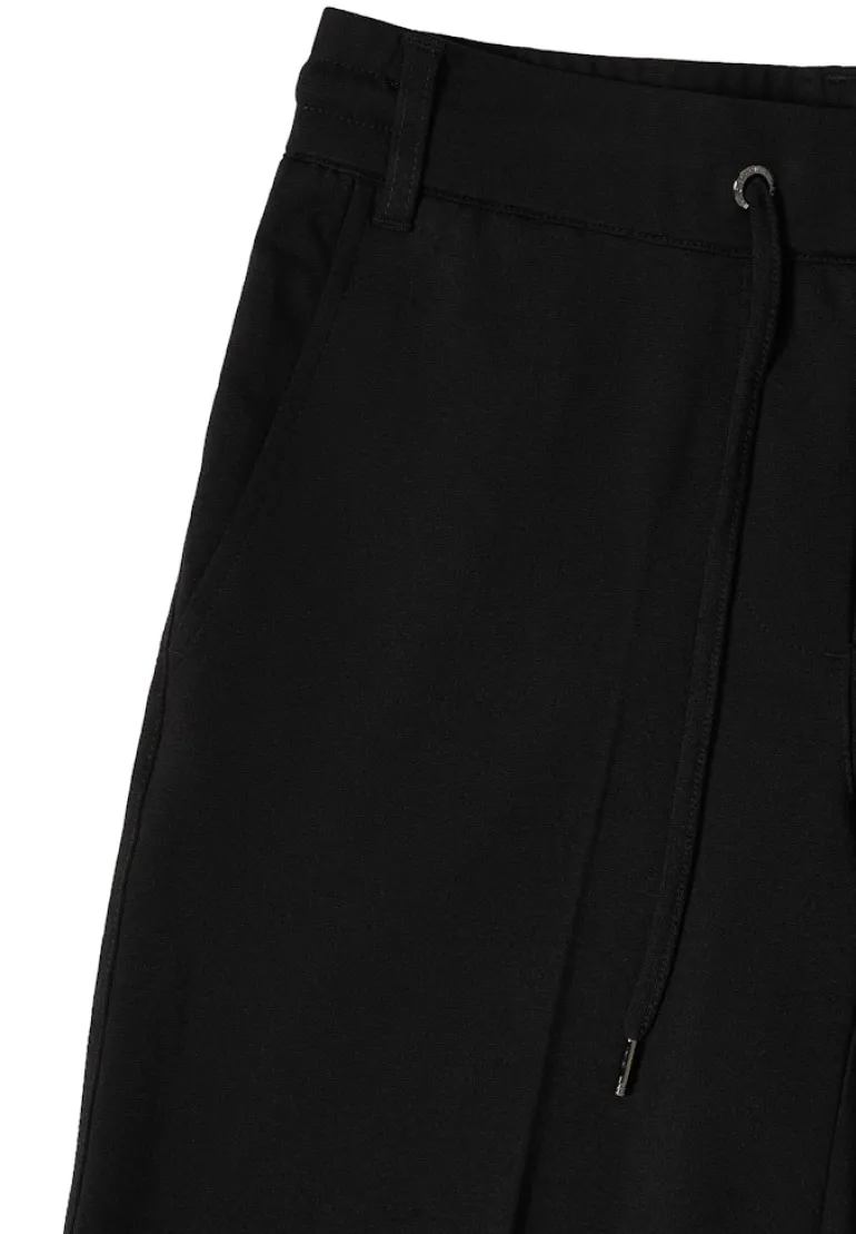 Straight Leg Jersey-Hose black